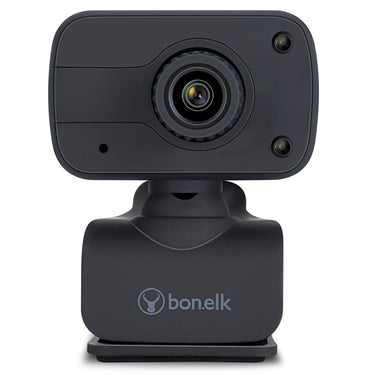 bonelk usb webcam, clip on, 1080p (black)